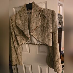 Melivier Cropprd Faux Fur Jacket